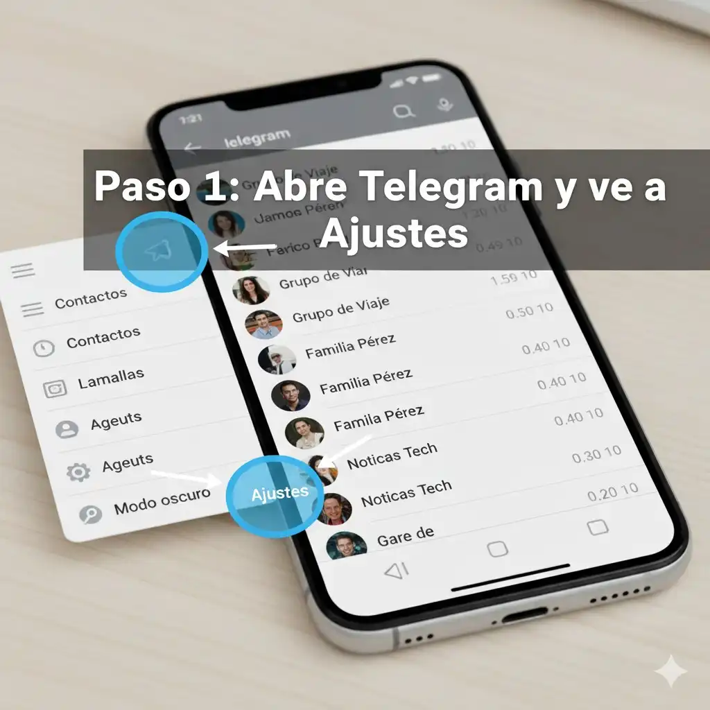 Elige y escribe tu nombre de usuario de telegram